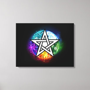 Toile pentagramme du Wiccan