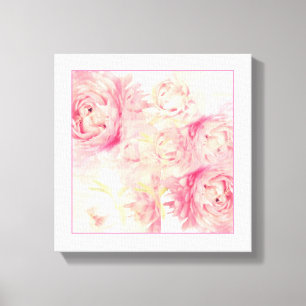 Toile Peonies roses Canvas d'Art Abstrait