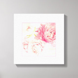 Toile Peonies roses Tissus Empilés Art Imprimer