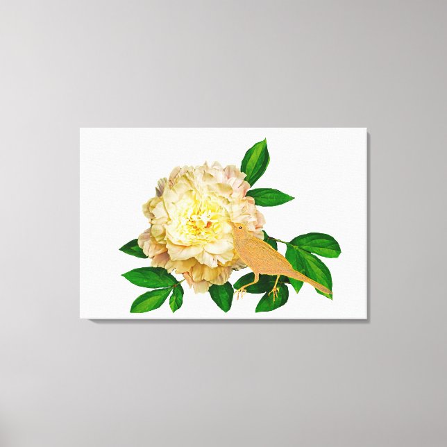 Toile Peony et Bird (Recto)