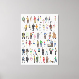 Toile People of New York City Citizens Art Imprimer
