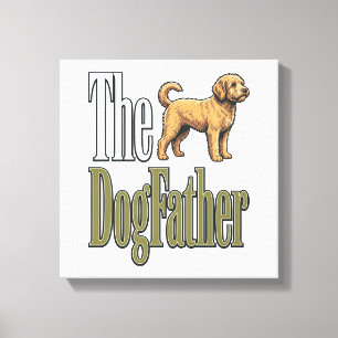 Toile Père Chien Gravure Vintage Design Amateur de Chien