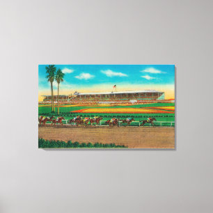 Toile Père Noël Anita Park Horse Races Arcadia, CA