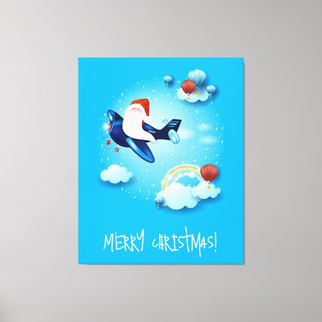 Toile Père Noël arrive (Recto)