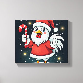 Toile Père Noël Chicken Joy