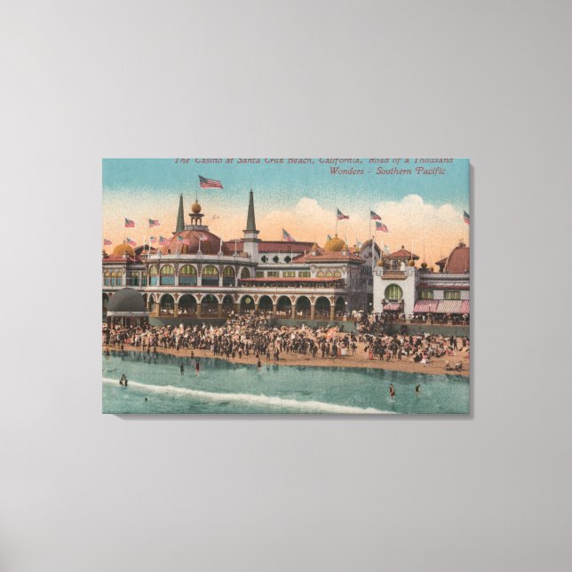 Toile Père Noël Cruz, CA - Casino et Père Noël Cruz Beac (Recto)