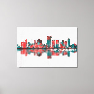 Toile Père Noël Cruz de la Sierra Bolivia Skyline