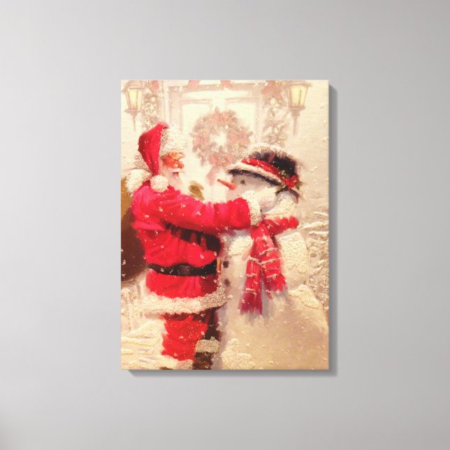 Toile Père Noël et Snowman (Recto)