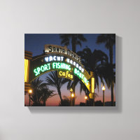 Père Noël Monica Pier sur Sunset Canvas