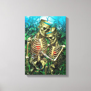 Toile Père Noël Muerte Tarot - Deux tasses