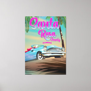 Toile Père Noël Rosa Comté Florida carte de voyage