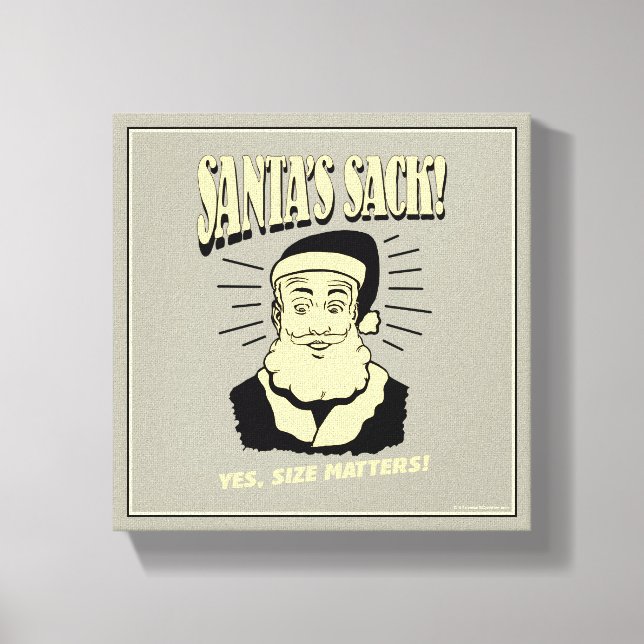 Toile Père Noël Sack : Oui, la taille compte (Recto)