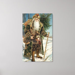 Toile Père Noël vintage 3