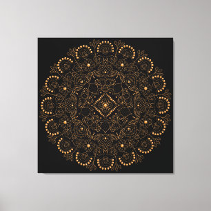 Toile Perle d'or Faux Mandala