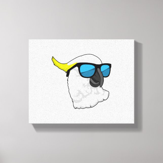 Toile Perroquet avec lunettes de soleil (Recto)