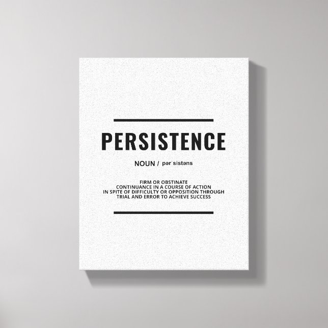 Toile Persistance | Devis motivationnel (Recto)
