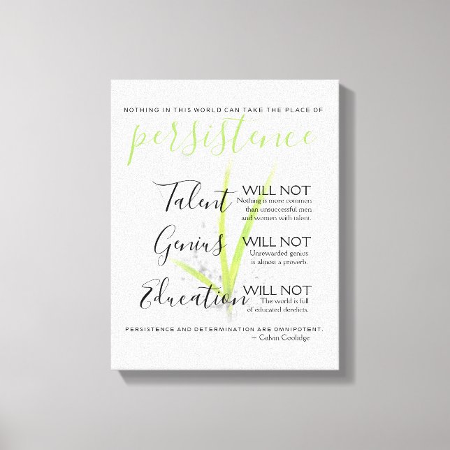 Toile Persistance Rien dans le monde ne peut avoir lieu (Recto)