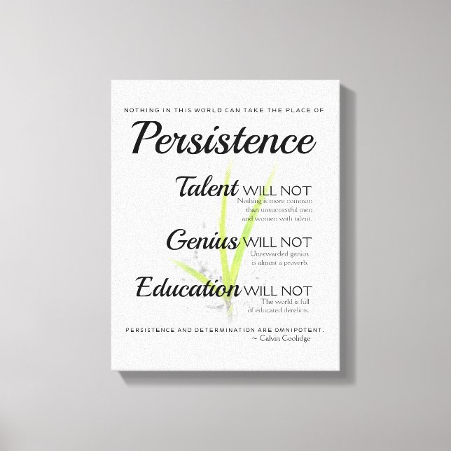 Toile Persistance Rien dans le monde ne peut avoir lieu (Recto)