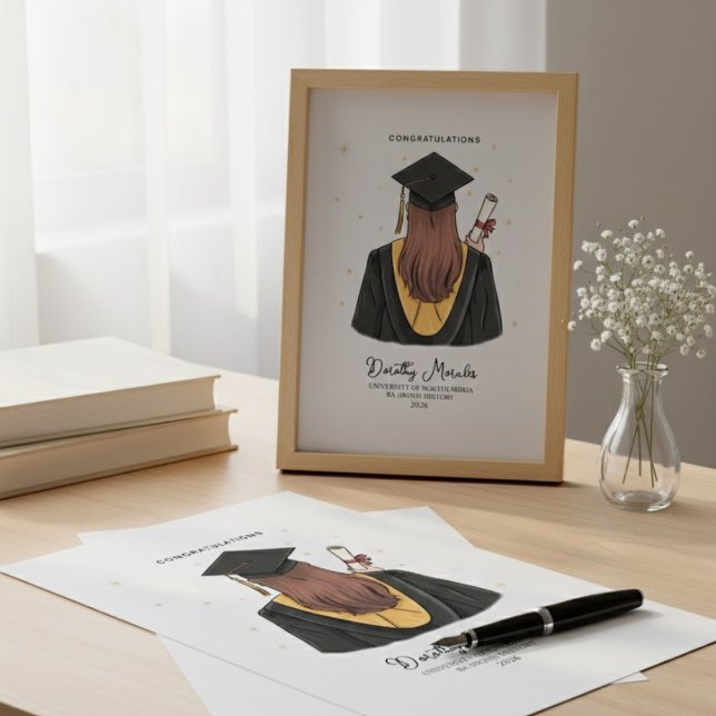 Toile Personalised Graduation Gift Keepsake Grad Friend (Créateur téléchargé)