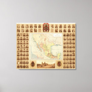 Toile Personnages religieux et laïques du Mexique