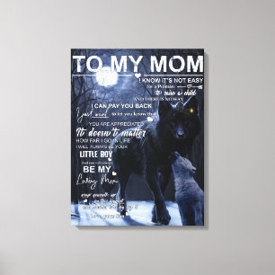 Toile Personnalisé À Ma Mère Du Fils,