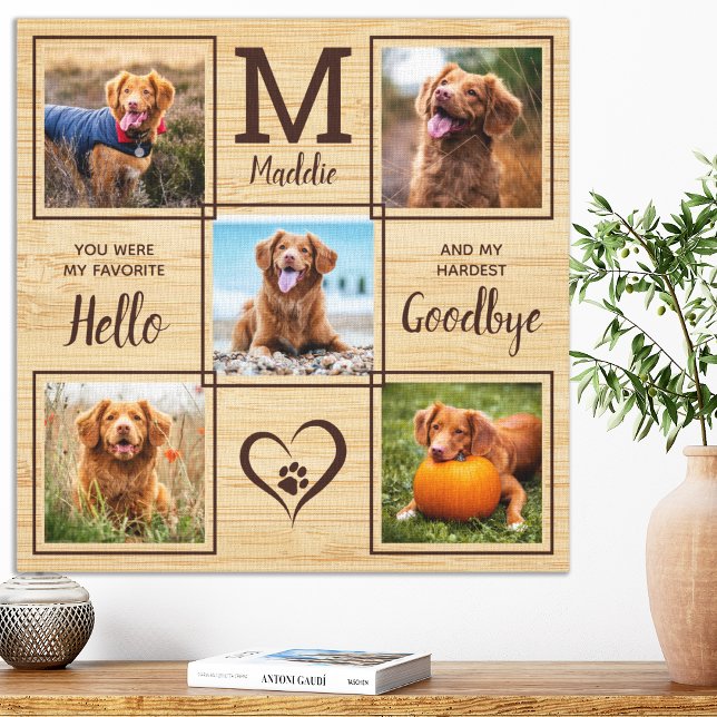 Toile Personnalisé Animal Memorial Pet Perdre 5 Photo (Créateur téléchargé)