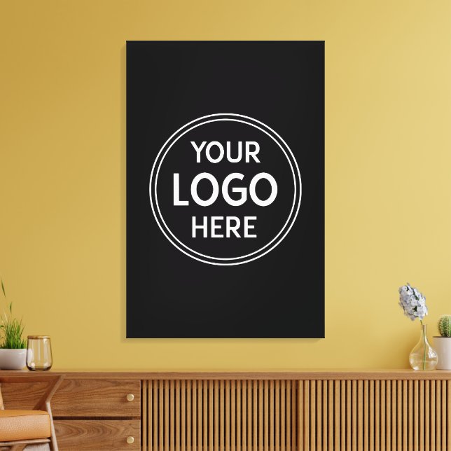 Toile Personnalisé, Moderne, Élégant, Monochrome, QR Cod (Insitu(Salon))