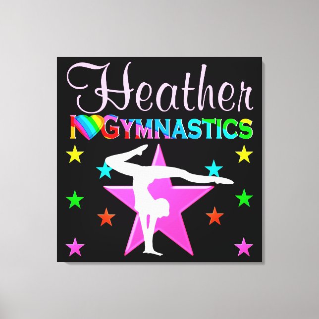 TOILE PERSONNALISÉ PRÉCIEUX J'ADORE LA GYMNASTIQUE MUR A (Recto)