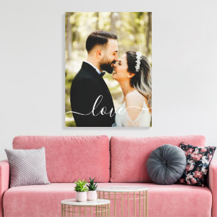 Toile personnalisée avec photo de famille et texte