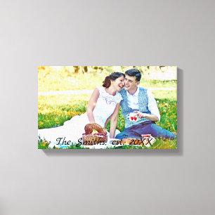 Toile Personnalisez votre photo de mariage préférée sur