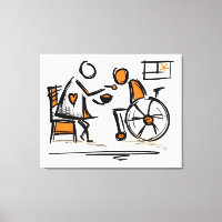 Personne en fauteuil roulant. Hôpital/foyer de soi