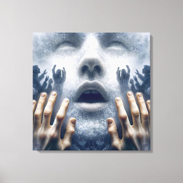 Toile Personnes en détresse (Recto)