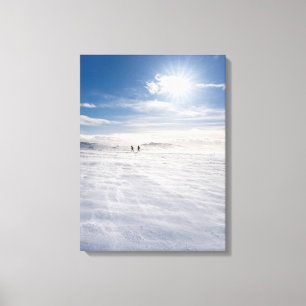 Toile Personnes marchant au-dessus de la neige, Islande