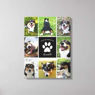 Toile Pet Memorial Custom Chien 8 Photo Collage