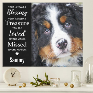 Toile Pet Memorial moderne souvenir photo de chien