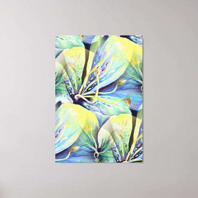 Toile Pétales de fleurs éthérées en aquarelle (Recto)