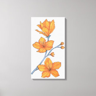 Toile Pétales de Mandarine