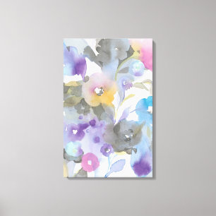 Toile Pétales en pastel pourpres du jardin   de bijou