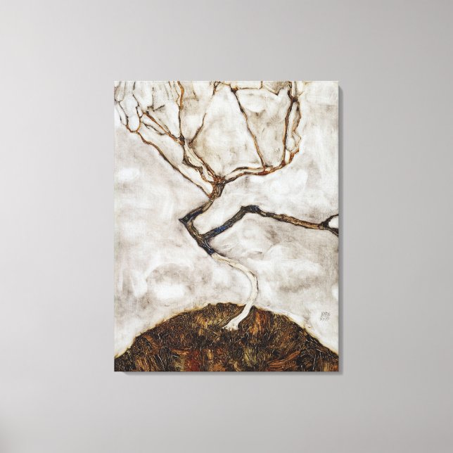 Toile Petit arbre à la fin de l'automne par Egon Schiele (Recto)