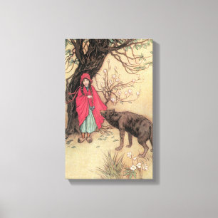 Toile Petit Chaperon Rouge vintage par Warwick Goble