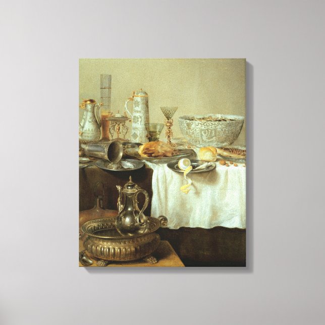 Toile Petit déjeuner Still Life, 1638 (Recto)