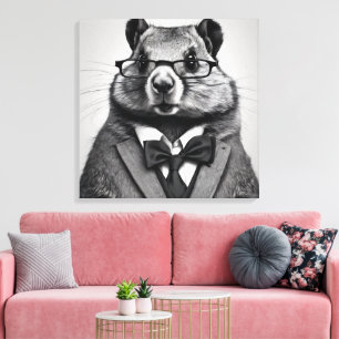 Toile petit malin marmotte