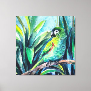 Toile Petite macaw verte