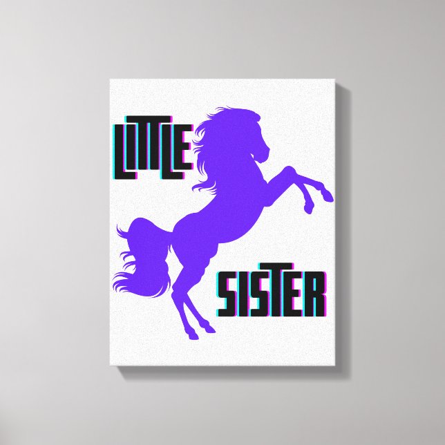 Toile Petite soeur Pony pourpre (Recto)