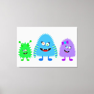 Toile Petits monstres mignons