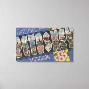 Toile Petoskey, Michigan - grandes scènes de lettre