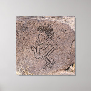 Toile Pétroglyphe de joueur de saxophone