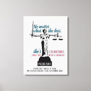 Toile Peu importe ce qu'elle fait elle est improbable po