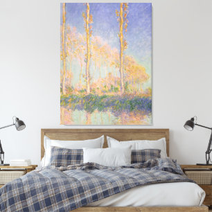 Toile Peupliers, paysage impressionniste, Claude Monet