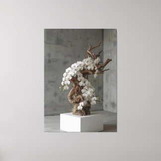 Toile Phalaenopsis White × Driftwood – Ascending Flow